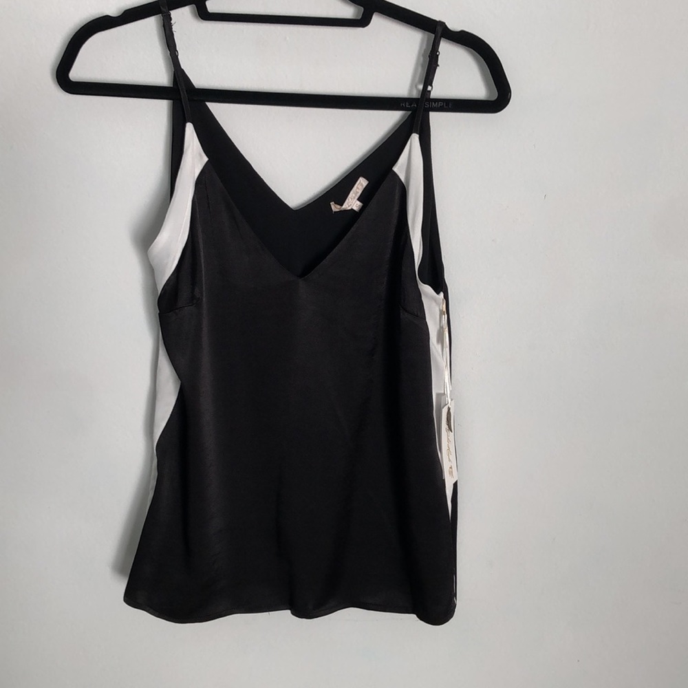 Gold Hawk Black w/ White Side Stripe Haley Cami; Luxurious Fabric NWT  Small